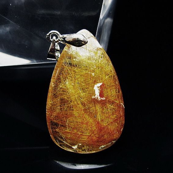 プラチナ入水晶 ペンダント [T12-1977]