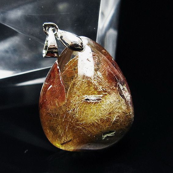 プラチナ入水晶 ペンダント [T12-2043]