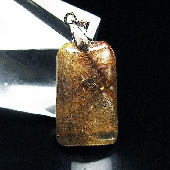 プラチナ入水晶 ペンダント [T12-2068]