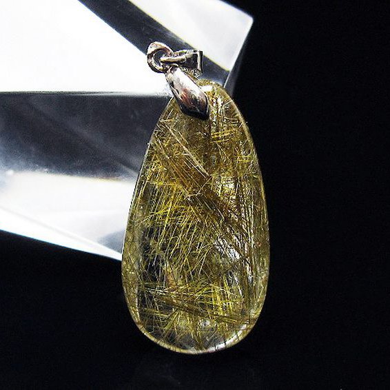 プラチナ入水晶 ペンダント [T12-2085]