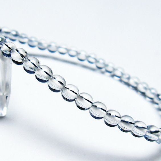 レインボーオーラ水晶 ブレスレット 4mm [T125-6273]