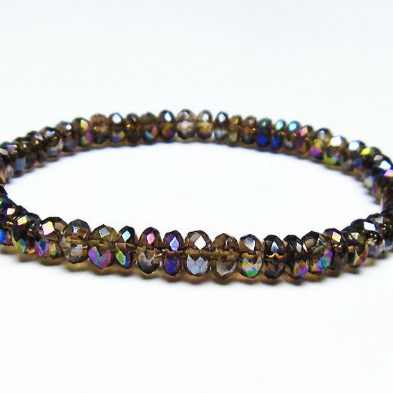 レインボーオーラ ブレスレット 6mm [T125-6349]