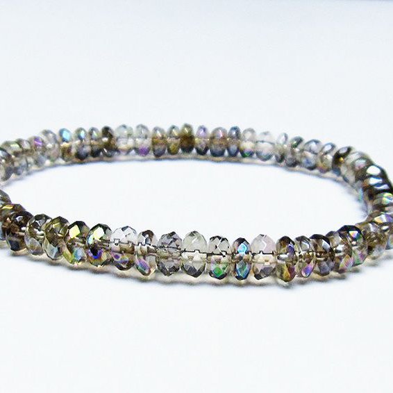 レインボーオーラ ブレスレット 6mm [T125-6467]