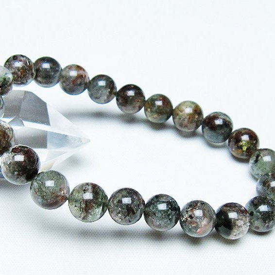 グリーンファントム 8mm～10mm ブレスレット 天然石 グリーンファントム 8mm～10mm ブレスレット 天然石 グリーン