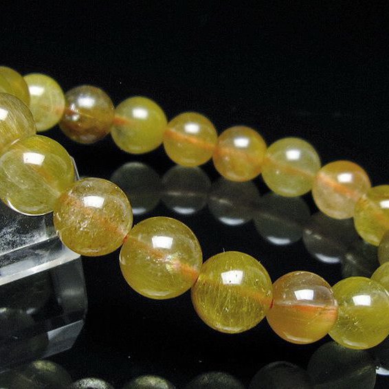 金針ルチル水晶 ブレスレット 10mm [t132-15806]