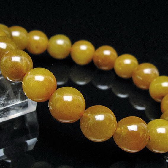 金針ルチル水晶 ブレスレット 10mm [t132-15859]