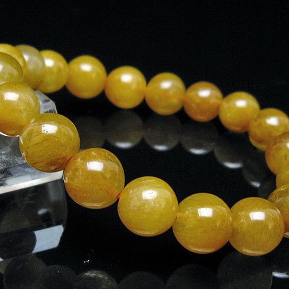 金針ルチル水晶 ブレスレット 10mm [t132-15871]