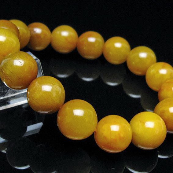 金針ルチル水晶 ブレスレット 13mm [t132-15877]