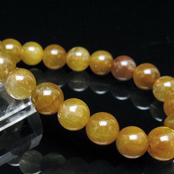 金針ルチル水晶 ブレスレット 11mm [t132-15888]