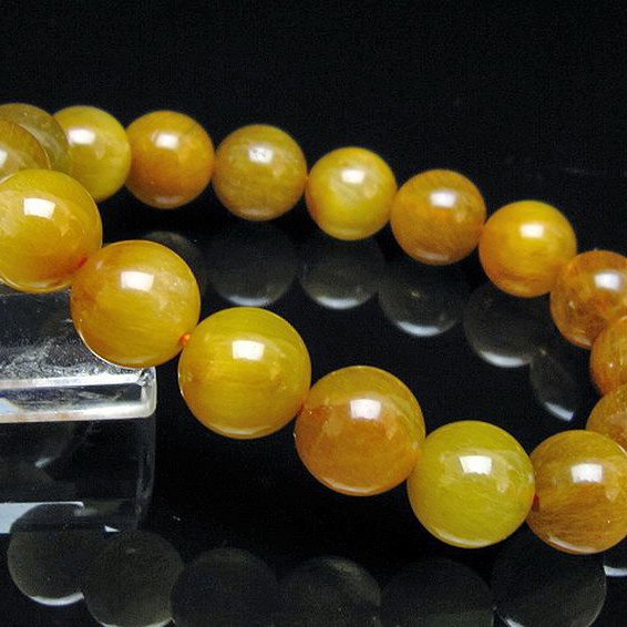 金針ルチル水晶 ブレスレット 12mm [t132-15936]