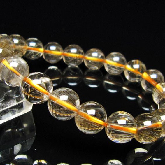 金針ルチル水晶 ブレスレット 10mm [t132-15950]