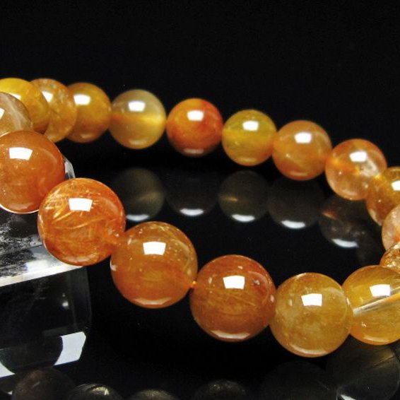 金針ルチル水晶 ブレスレット 11mm [t132-15973]