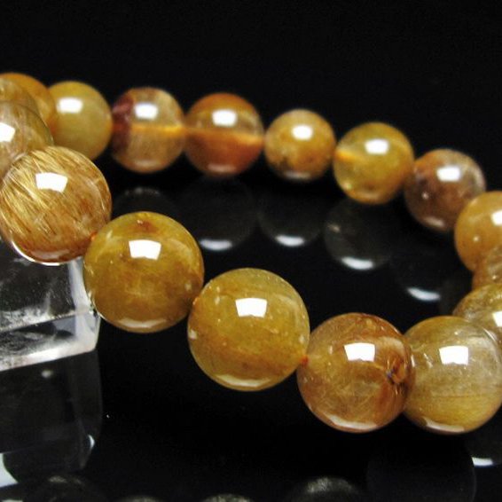 金針ルチル水晶 ブレスレット 12mm [t132-15979]