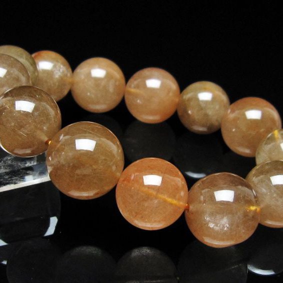 金針ルチル水晶 ブレスレット 16mm [t132-16006]