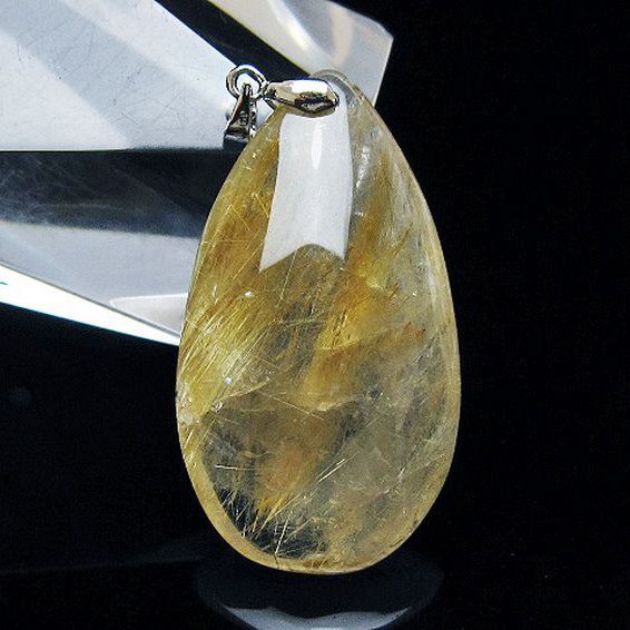 ゴールドタイチンルチル ペンダント [T134-3908]