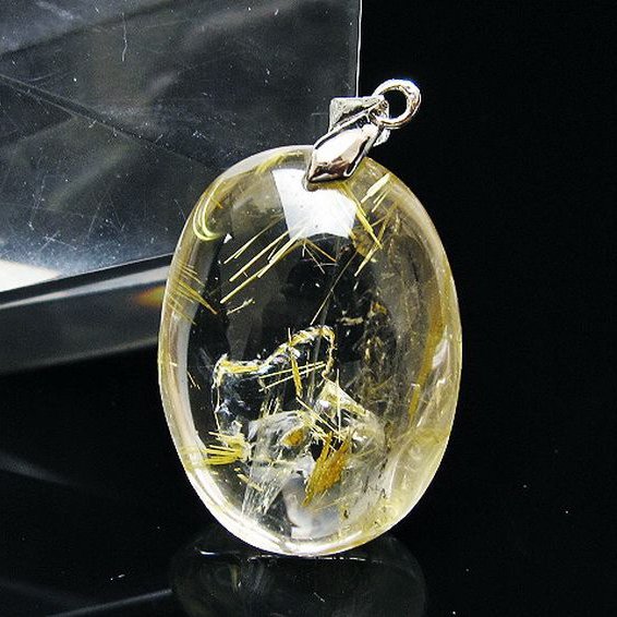 ゴールドタイチンルチル ペンダント [T134-3924]