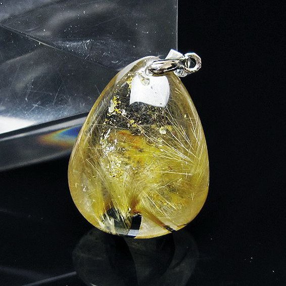 ゴールドタイチンルチル ペンダント [T134-3988]