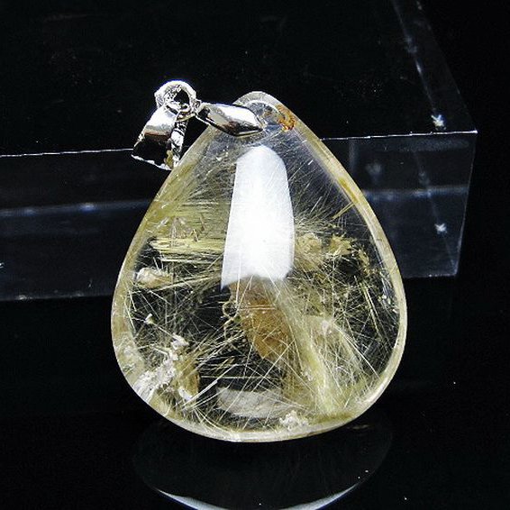 ゴールドタイチンルチル ペンダント [T134-3996]