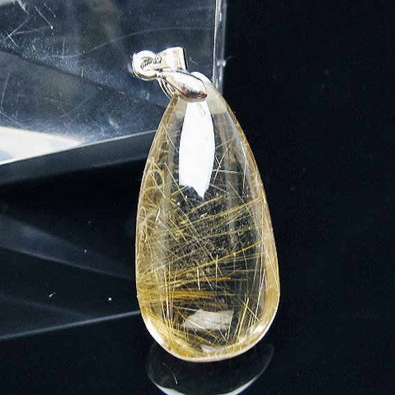 ゴールドタイチンルチル ペンダント [T134-4078]