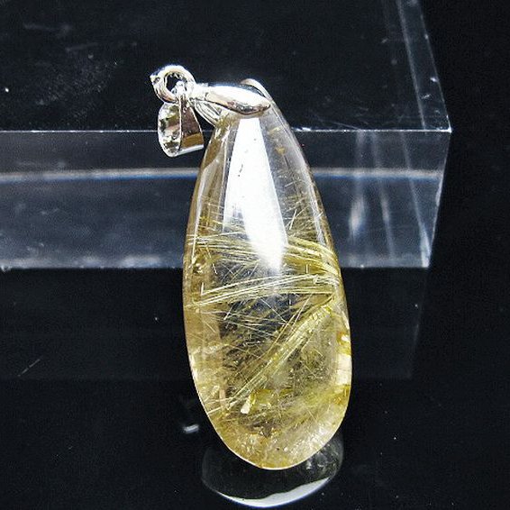 ゴールドタイチンルチル ペンダント [t134-4112]