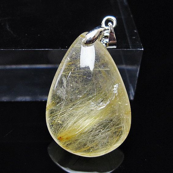 ゴールドタイチンルチル ペンダント [T134-4115]