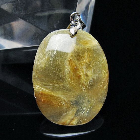 ゴールドタイチンルチル ペンダント [T134-4127]