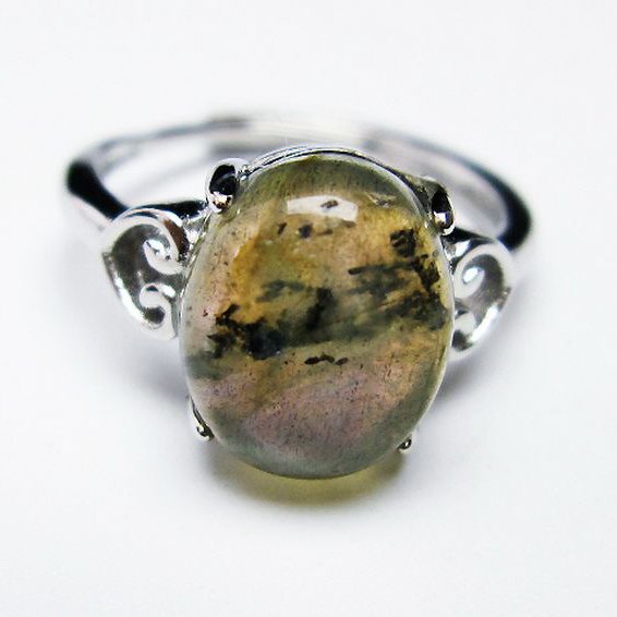 ラブラドライト 指輪 (13号)[T135-7201]