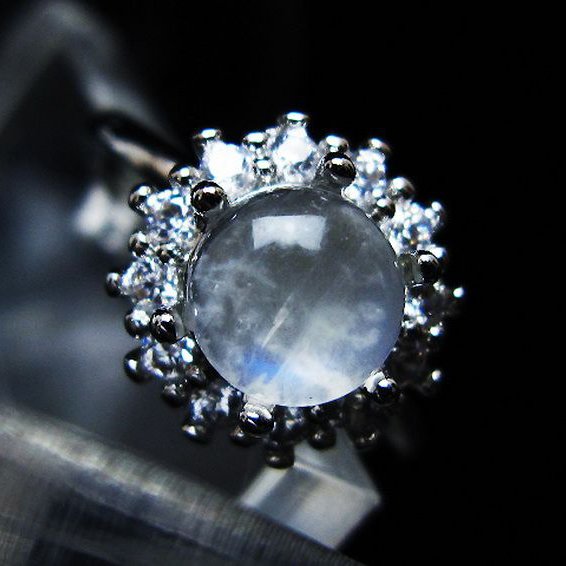 ムーンストーン 指輪 (16号) [t135-7373]