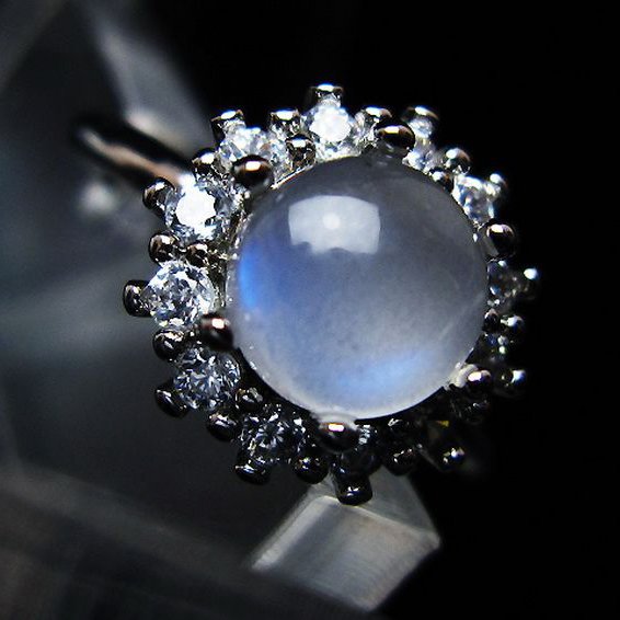 ムーンストーン 指輪 (16号)[T135-7494]