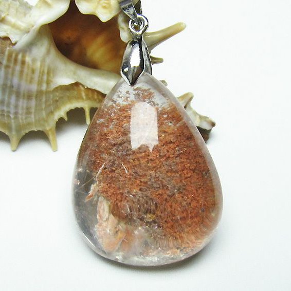 ガーデンルチル水晶 ペンダント [T136-2611]