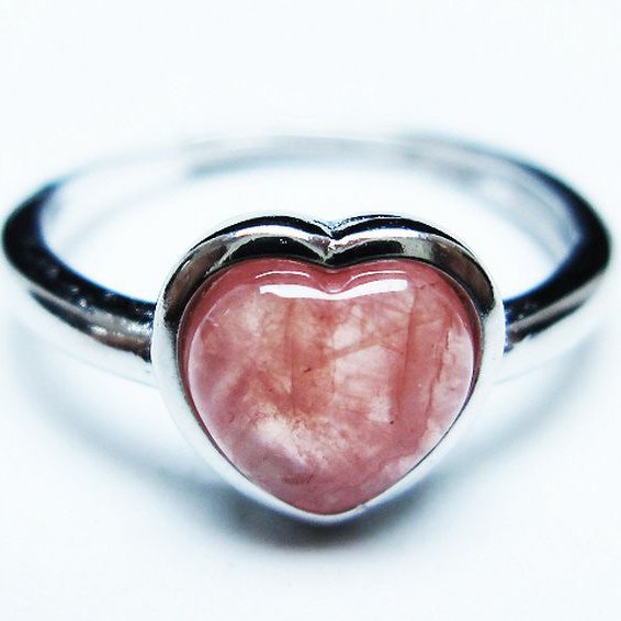 インカローズ ロードクロサイトハート 指輪 (16号)[T137-3119]