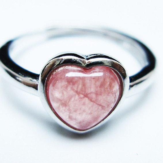 インカローズ ロードクロサイトハート 指輪 (14号)[T137-3197]