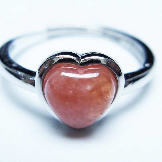 インカローズ ロードクロサイトハート 指輪 (15号)[T137-3246]