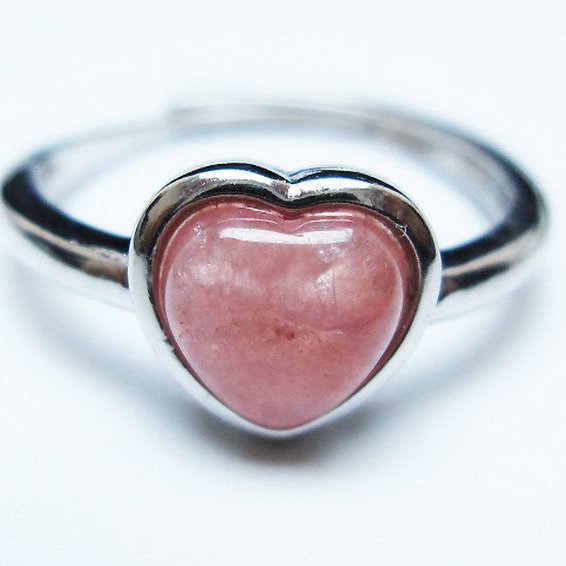 インカローズ ロードクロサイトハート 指輪 (15号)[T137-3350]