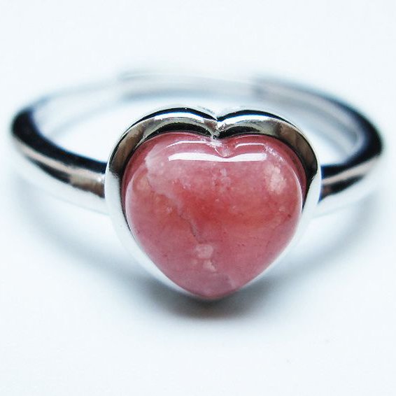 インカローズ ロードクロサイトハート 指輪 (14号)[T137-3424]