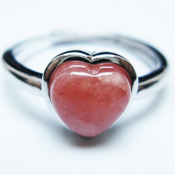 インカローズ ロードクロサイトハート 指輪 (14号)[T137-3428]