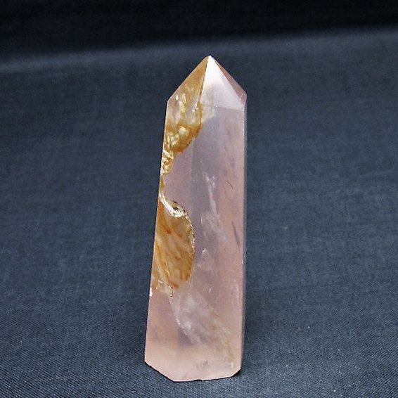 ローズクォーツ 六角柱[T138-6563]