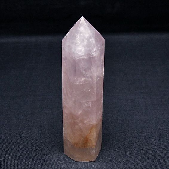 ローズクォーツ 六角柱[T138-6584]