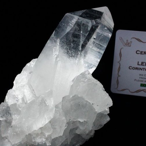 レムリアンシード水晶 原石 ミナスジェライス州コリント産 ※証明書付き[T143-2036]