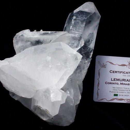 レムリアンシード 水晶 クラスター ミナスジェライス州コリント産  ※証明書付き[T143-2052]
