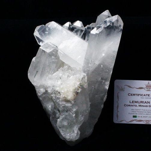 レムリアンシード 水晶 クラスター ミナスジェライス州コリント産  ※証明書付き[T143-2061]