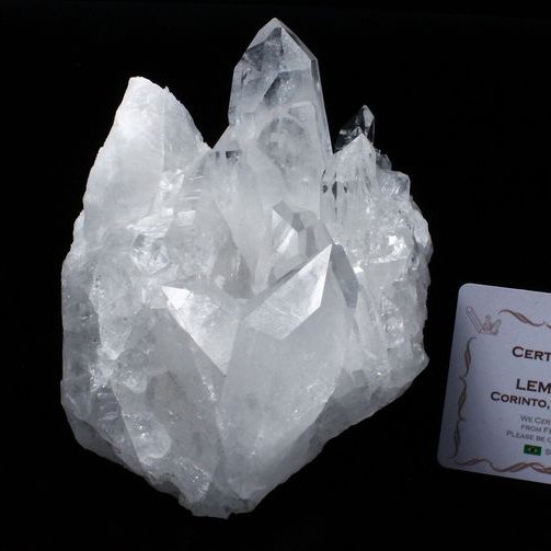 レムリアンシード 水晶 クラスター ミナスジェライス州コリント産  ※証明書付き[T143-2068]