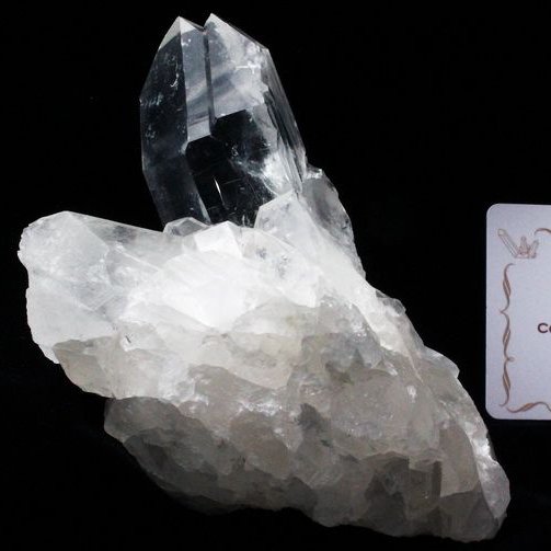 レムリアンシード 水晶 クラスター ミナスジェライス州コリント産  ※証明書付き[T143-2118]