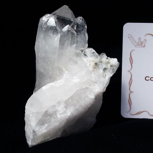 レムリアンシード 水晶 クラスター ミナスジェライス州コリント産  ※証明書付き[T143-2155]