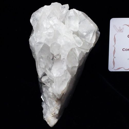 レムリアンシード 水晶 クラスター ミナスジェライス州コリント産  ※証明書付き[T143-2389]