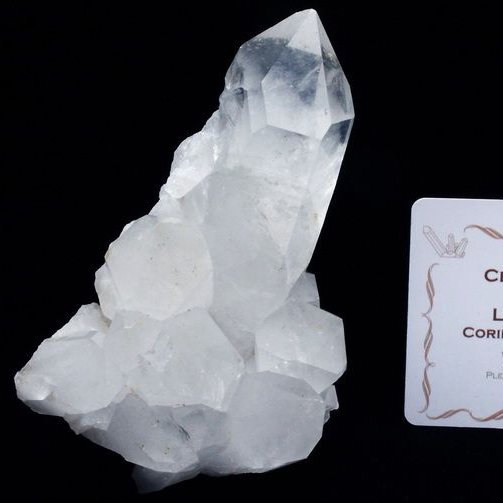 レムリアンシード 水晶 クラスター ミナスジェライス州コリント産  ※証明書付き[T143-2424]