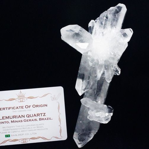 レムリアンシード 水晶 クラスター ミナスジェライス州コリント産  ※証明書付き[T143-2458]