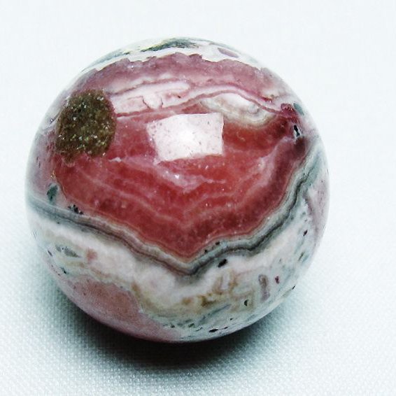 インカローズ ロードクロサイト 丸玉 30mm [t145-1692]