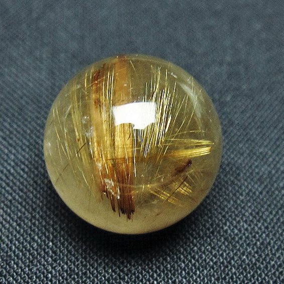 ゴールドタイチンルチル入り 水晶 丸玉 17mm [t145-2196]