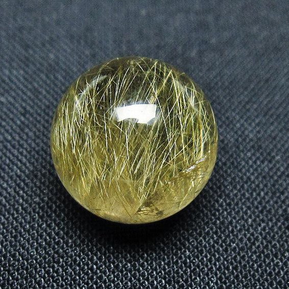 ゴールドタイチンルチル入り 水晶 丸玉 14mm [t145-2234]